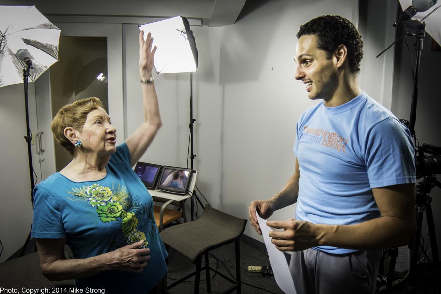 Billie Mahoney with Luis Torres who was in to set a piece with KC Ballet